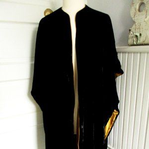 Black Velvet Dk Gold Silk Operal Cape